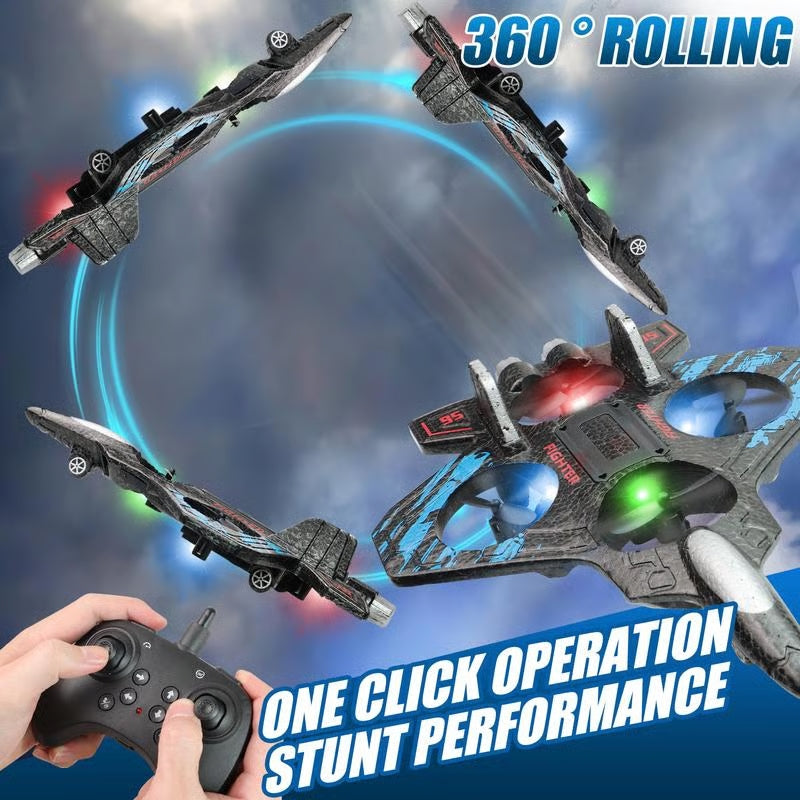 Avión RC Caza con Control Remoto ¡Vive la Emoción de Volar!